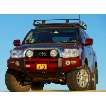 Передний бампер ARB Sahara на Toyota LC200 2007-2012г (для родных омывателей фар) (3915050)