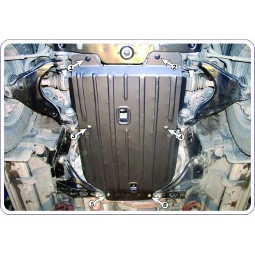 Защита двигателя  Полигон-Авто Toyota Land Cruiser Prado 2.7/3.0D 2003 г.+ A